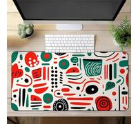 YTBHSHXZ mouse mat， Green Red Black Mat with Stitched Edges,Non-Slip Base Keyboard Mousepad for Home Office Gaming Work(900x400x3mm)
