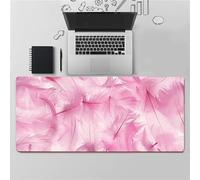 YTBHSHXZ mouse mat， Mouse Mat Pink Feather Pad,Non-Slip Rubber Office Desk for Laptop(5mm,900x300mm)