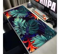 YTBHSHXZ mouse mat， Tropical Leaves Flowers Mat with Stitched Edges,Non-Slip Base Keyboard Mousepad for Home Office Gaming Work(800x300x2mm)