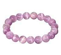 YTBHSHXZ Natural Crystal Stone Round Beads,Purple Gemstone Stretch Bracelets for Meditation Healing Balance Reiki,9mm(9mm)