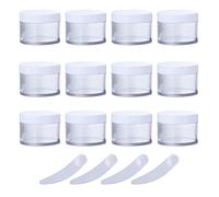 YTBHSHXZ Pack of 12, Empty Transparent 200 g Plastic Cosmetic Jars with Screw Lid, 200 ml Container for Facial Mask Lotions Cream(150ml)