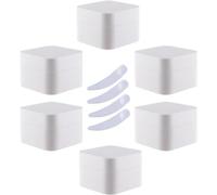 YTBHSHXZ Pack of 6, 30ml Square Blue Plastic Cream Jars Cosmetic Pots with Inner Liner Containers for Lip Balm, Lotion(Blauw,30ml)
