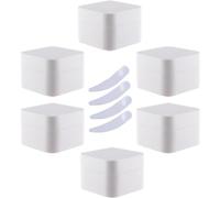 YTBHSHXZ Pack of 6, 30ml Square Blue Plastic Cream Jars Cosmetic Pots with Inner Liner Containers for Lip Balm, Lotion(Bianco,50ml)