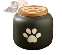 YTBHSHXZ pet urns， Cute Keepsakes Urns For Ashes, Cremation Urn For Pet Cat Dog, Handmade Ceramic(Black)