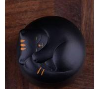 YTBHSHXZ pet urns， Small Ashes Urn Pet,150ml Cremation Urns Ceramics Memorial, Cute Keepsakes for(Black Cat)