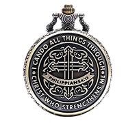 YTBHSHXZ Pocket Watch and Chain, God Jesus Christian Pocket Watch Religious Pendants