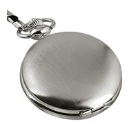 YTBHSHXZ Pocket Watch and Chain, Retro Vintage Men Steampunk Smooth Surface Pendant Chain Classic Pocket Watch(Silver)