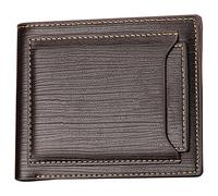 YTBHSHXZ Super Slim Minimalist Front Pocket Credit Card Holder Banknote with Compartments, Coin, ID Window(Bruin)