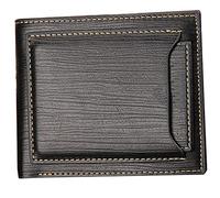 YTBHSHXZ Super Slim Minimalist Front Pocket Credit Card Holder Banknote with Compartments, Coin, ID Window(Black)