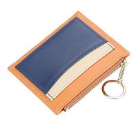 YTBHSHXZ Wallet, Minimalist Bifold Wallets with Slim Blocking Genuine Leather with Zip Coin Pocket(Oranje)