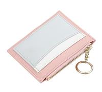 YTBHSHXZ Wallet, Minimalist Bifold Wallets with Slim Blocking Genuine Leather with Zip Coin Pocket(Roze)