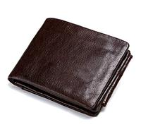 YTBHSHXZ Wallets for Men with Blocking, with Large-Capacity Wallet with Coin Pocket and Clear Window Vintage(Bruin)