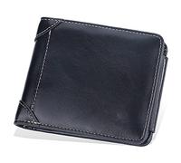 YTBHSHXZ Wallets for Mens Blocking Wallet Minimalist Men with Slim Carbon Fibre Leather Trifold(Black)
