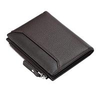 YTBHSHXZ Wallets for Mens Blocking Wallet with Zip Coin Pocket, Banknote Compartments(Grijs)