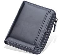 YTBHSHXZ Wallets for Mens Muti-Functional Superfine Fiber PU Synthetic LeatherMinimalist Men with Leather Wallet(Blacka)