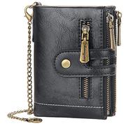 YTBHSHXZ Wallets for Mens Superfine Fiber PU Synthetic Leather Minimalist Men with Blocking Wallet(Black)