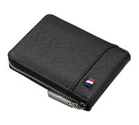 YTBHSHXZ Wallets Mens Functional Blocking Small & Compact Design Genuine Slim Leather(Black)
