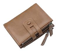 YTBHSHXZ Wallets Mens Functional Blocking Smart Wallet with Coin Pocket Holder Super Slim Minimalist Front(Brown1)