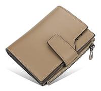 YTBHSHXZ Wallets Mens Muti-Functional Blocking Leather Slim Wallet Credit Card Holder Super Minimalist Front Pocket(Beige)
