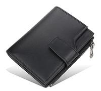 YTBHSHXZ Wallets Mens Muti-Functional Blocking Leather Slim Wallet Credit Card Holder Super Minimalist Front Pocket(Black)