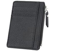 YTBHSHXZ Wallets Mens Muti-Functional Blocking Leather Slim Wallet Small & Compact Design Genuine(Black)