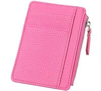 YTBHSHXZ Wallets Mens Muti-Functional Blocking Leather Slim Wallet Small & Compact Design Genuine(Pink2)