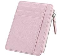YTBHSHXZ Wallets Mens Muti-Functional Blocking Leather Slim Wallet Small & Compact Design Genuine(Pink1)
