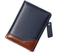 YTBHSHXZ with Blocking,11 Card Compartments,1 Zipperd Compartment, Cash,Two Fold PU Zipper Wallet(Blu)