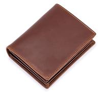 YTBHSHXZ with Blocking,Short Leather Multi-Card Slots Vertical Photo Album and Thickened Wallet(Bruin,Without Box)