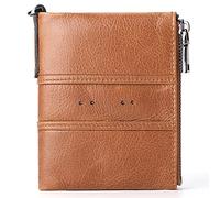 YTBHSHXZ with Small Money Pocket Blocking Genuine Leather with Zip Coin(Oranje)