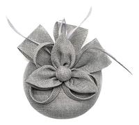 YTBHSHXZ， Women Hair Accessories Wedding Bridal Veils Decorated Feather Fascinator Cocktail Party Headwear(Grey)