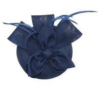 YTBHSHXZ, Women Hair Accessories Wedding Bridal Veils Decorated Feather Fascinator Cocktail Party Headwear(Dark blue)