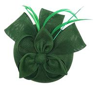 YTBHSHXZ, Women Hair Accessories Wedding Bridal Veils Decorated Feather Fascinator Cocktail Party Headwear(GN)
