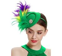 YTBHSHXZ, Women Wedding Fascinator Hat Feather Headwear Party Ladies Hair Clip Headpiece Hair Accessories(As picture2)