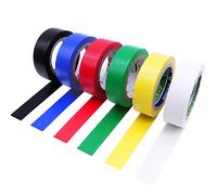YTBUBOR 6 Pack Mixed Colour Electrical Insulation Tape Adhesive Gaffer PVC Tape 10M x 17MM (32.8 Feet x 0.67 Inches)