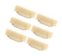 YTBYT 6 Pcs Stickable Wig Clips U-Shape Snap Clip 28mm 6-Teeth Hair Extensions Clips for Fixed Wig Windproof Strap (Blonde)