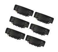 YTBYT 6 Pcs Stickable Wig Clips U-Shape Snap Clip 28mm 6-Teeth Hair Extensions Clips for Fixed Wig Windproof Strap (Black)