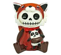 YTC Summit International Furrybones Reddington Skeleton Dressed in Red Panda Costume Halloween Figurine