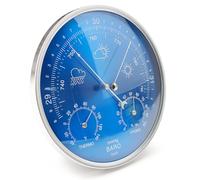 YTCYKJ Wall Hanging 3 in 1 Barometer Weather Station,Thermometer, Barometer, Hygrometer,Accurate Weather Station for Home and Office,Indoor and Outdoor Use,Mechanical Movement,Blue