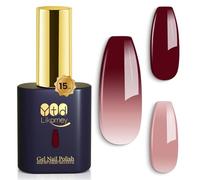 YTD Likomey Color Changing Gel Nail Polish,1 Pcs 15ml Light Pink to Burgundy Mood Temperature Change Colors Thermal UV Nail Gel Polish Home Salon Manicure,WB08