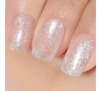 YTD Likomey Mermaid Glitter Nude Gel Polish,15ml White Pearlescent Jelly Sheer Translucent Neutral Iridescent Colorful Shimmer Salon Home DIY Nails Art Manicure UV Nail Gel Varnish,LS387