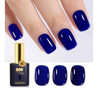 YTD Likomey Nude Gel Nail Polish,Klein Blue 15ml Translucent Neutral Jelly Sheer Glass Blue UV Nail Gel Varnish,LS383