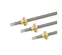 YTDDCBG 1PCS 3D Printer T12 Lead Screw 12mm Diameter 2mm 4mm 8mm 10mm Pitch Length100mm200mm300mm400mm500mm600mm with Brass Nut