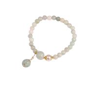 YTDJJWLS 15cm Chinese Style Natural Jade Bracelets Light Luxury Exquisite Bracelet Beads, Stone, no gemstone