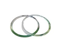 YTDJJWLS 2pc 60mm Agate Bracelet with Gradient Translucent Jade High End Temperament, Stone, no gemstone