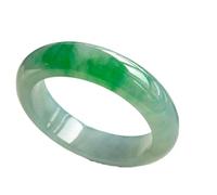 YTDJJWLS 60mm Green Jade Bracelet Round Women's Wide Strip Jade Bracelet High End Temperament, Stone, no gemstone