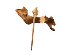YTDJJWLS Ancient Style PeachWood Hairpin for Women's High-end Handmade Cheongsam Hanfu Accessories, Yellow