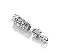 YTDJJWLS Buddhism Six Words Necklace Women Men Mantra Prayer Wheel Mantra Bottle Pendant Jewelry, alumide, No Gemstone