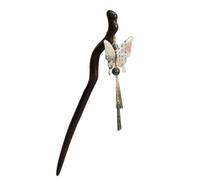 YTDJJWLS Butterfly Long Tassel Hairpin Tassel Horse Face Skirt Headpiece, Black