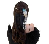 YTDJJWLS Butterfly Tassel Hairpin Miao Ethnic Chinese Wind Chime Headpiece, 1 Count (Pack of 1), White